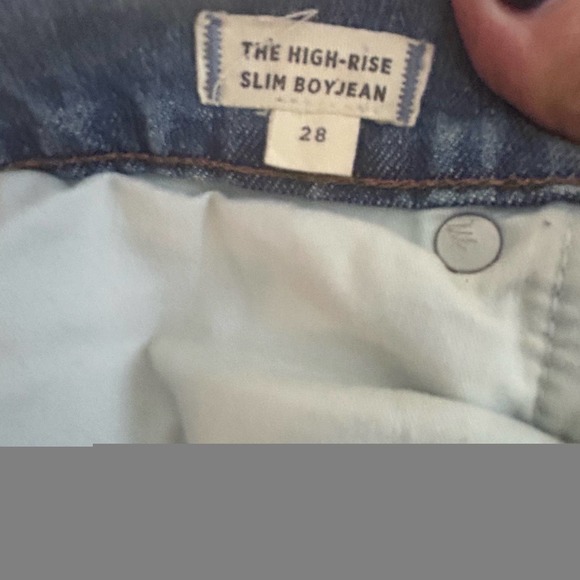 MADEWELL Two Tone High-Rise Slim Boy Jean Size 28 - Picture 4 of 16